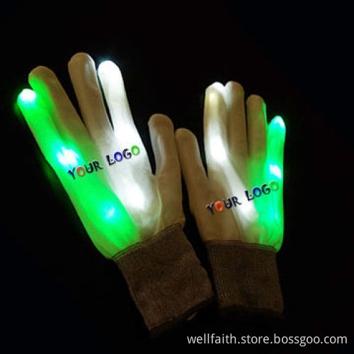 Flashing Gloves Glow 7 Mode LED Rave Light Finger Lighting MittNew